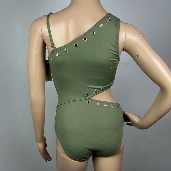 NEW MICHAEL MICHAEL KORS GREEN ONE-PIECE SWIMSUIT - Picture 6 of 6